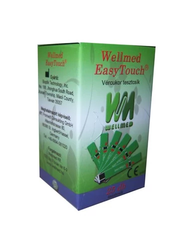 Wellmed EasyTouch vércukor tesztcsík 25db