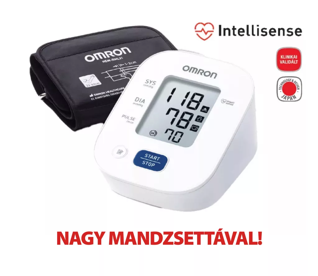 OMRON M2+ Intellisense felkaros vérnyomásmérő 